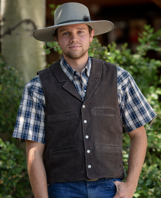 WYOMING TRADERS - BUFFALO LEATHER VEST