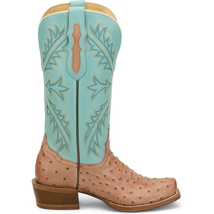 TONY LAMA - 13" AMBER OSTRICH - TAN