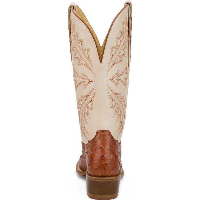 TONY LAMA - 13" AMBER OSTRICH - COGNAC