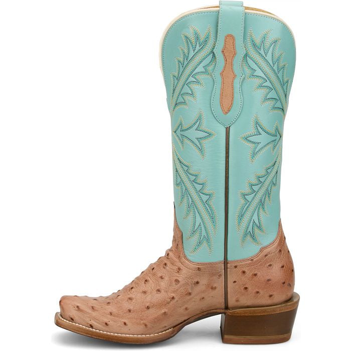 TONY LAMA - 13" AMBER OSTRICH - TAN