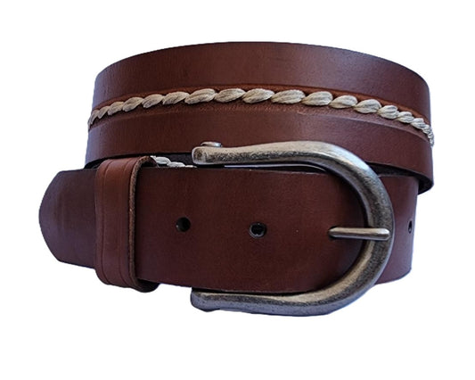 CARHARTT - LEATHER & WHITE STITCH BELT