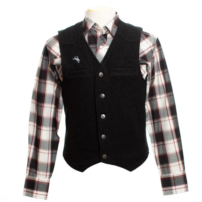 WYOMING TRADERS - WYOMING WOOL VEST - BLACK