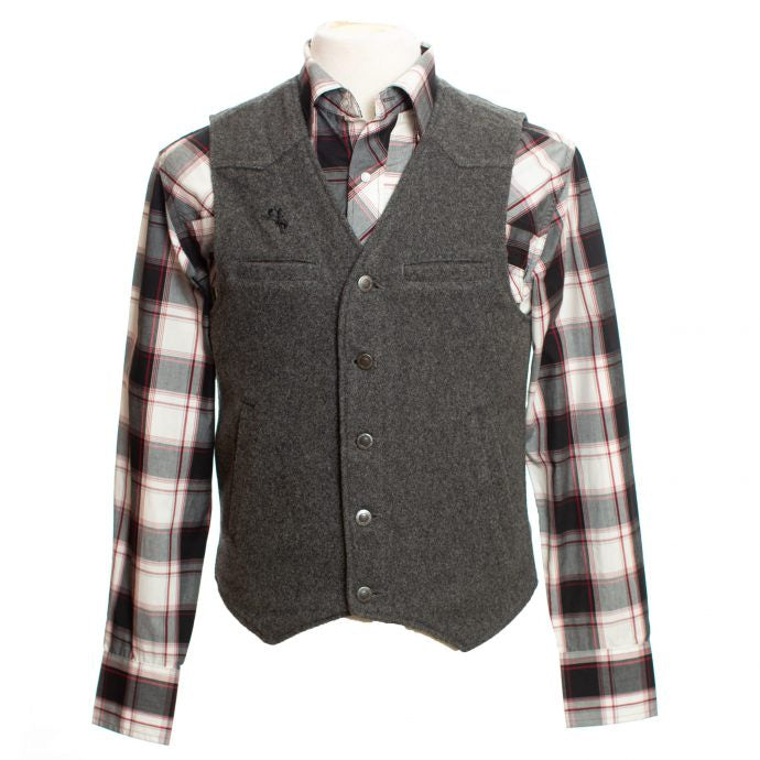 WYOMING TRADERS - WYOMING WOOL VEST - CHARCOAL