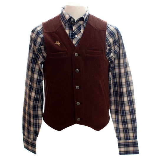 WYOMING TRADERS - WYOMING WOOL VEST - CHOCOLATE