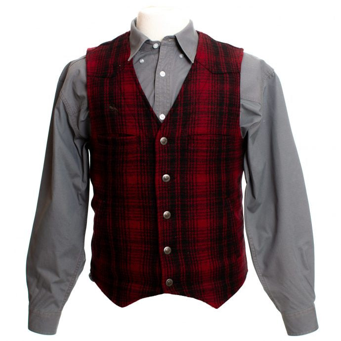 WYOMING TRADERS - WYOMING WOOL VEST - RED PLAID