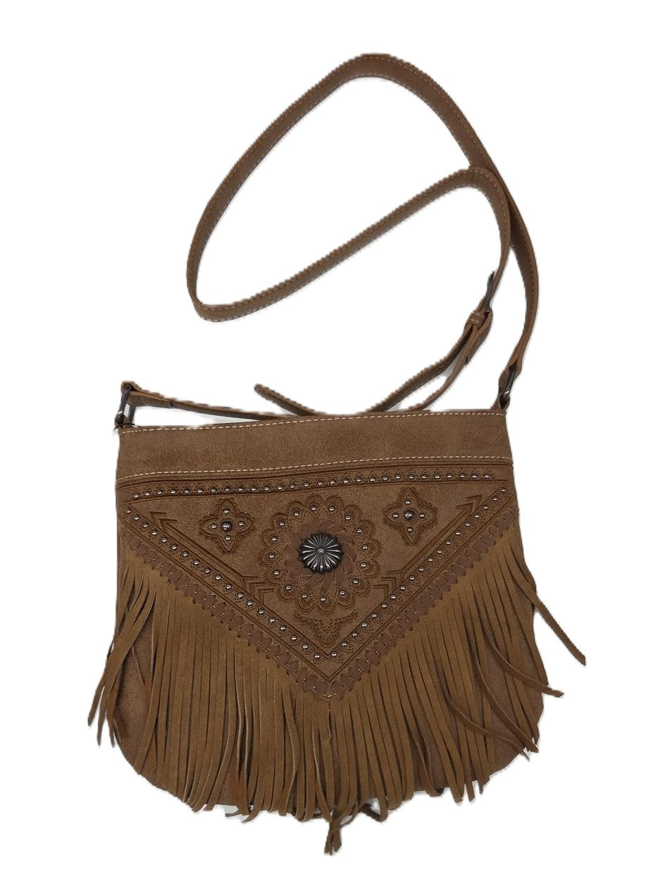 MONTANA WEST - WOMEN'S BROWN LEATHER HANDBAG