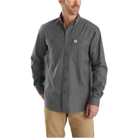 CARHARTT - RUGGED FLEX RELAXED FIT MIDWEIGHT CANVAS LONG-SLEEVE SHIRT - 103554-039