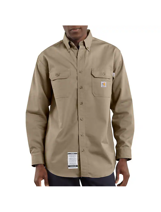 CARHARTT FR - FLAME RESISTANT CLASSIC TWILL SHIRT - FRS160-KHI