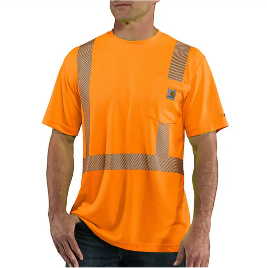 CARHARTT - HIGH VISIBILITY FORCE RELAXED FIT LIGHTWEIGHT SHORT-SLEEVE CLASS 2 POCKET T-SHIRT - 100495