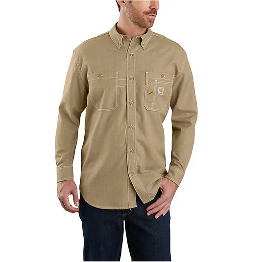 CARHARTT FR - FLAME RESISTANT FORCE LOOSE FIT LIGHTWEIGHT LONG-SLEEVE SHIRT -  104138-DKH