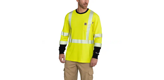 CARHARTT FR - FLAME RESISTANT HIGH-VISIBILITY FORCE LONG-SLEEVE T-SHIRT - CLASS 3 - 102905-323