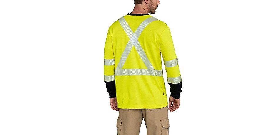 CARHARTT FR - FLAME RESISTANT HIGH-VISIBILITY FORCE LONG-SLEEVE T-SHIRT - CLASS 3 - 102905-323