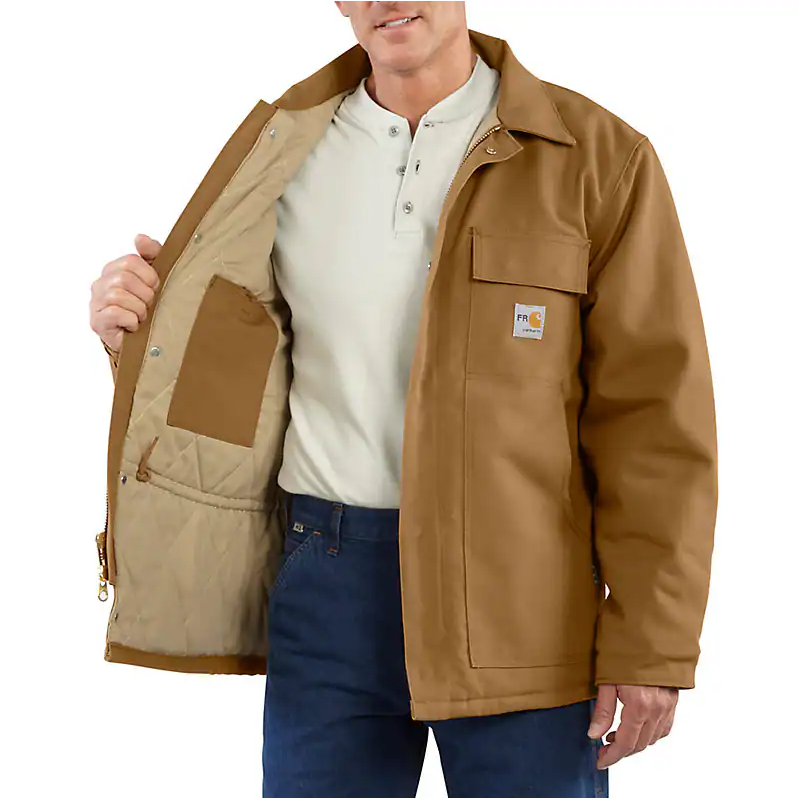 CARHARTT FR - FLAME RESISTANT DUCK CANVAS QUILT LINED COAT - 101618