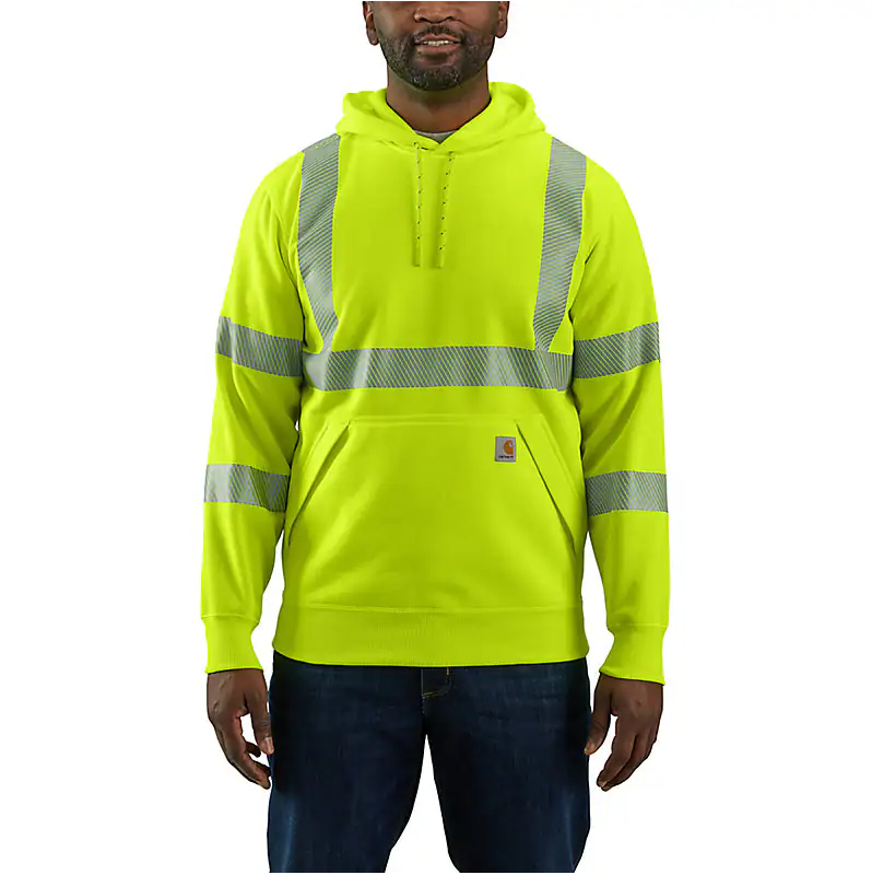 CARHARTT - HIGH VISIBILITY RAIN DEFENDER LOOSE FIT MIDWEIGHT CLASS 3 SWEATSHIRT - 104987