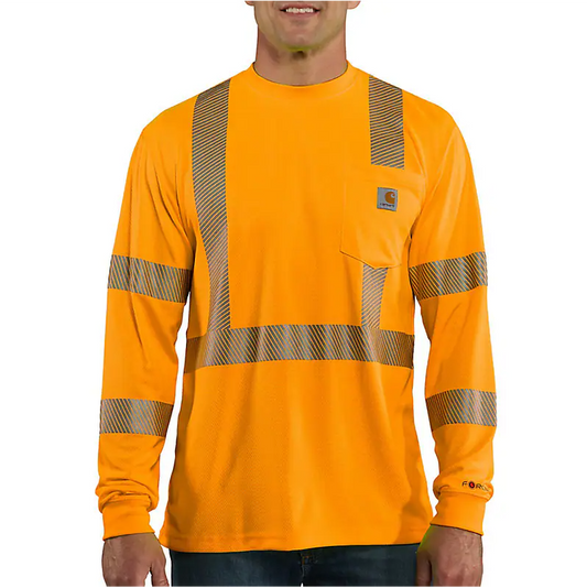 CARHARTT - FORCE HIGH VISIBILITY LONG SLEEVE CLASS 3 T-SHIRT - 100496