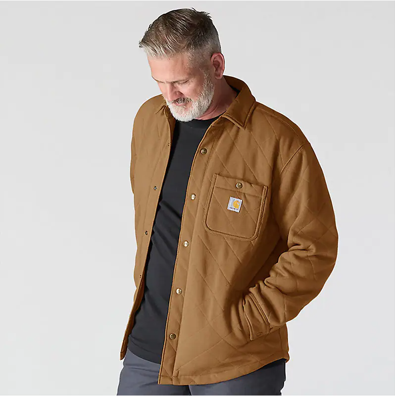 CARHARTT - RAIN DEFENDER LOOSE FIT HEAVYWEIGHT QUILTED SNAP FRONT SHIRT JAC - 107270