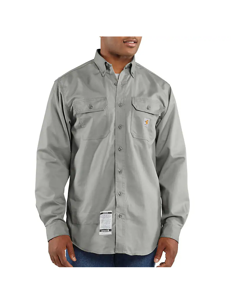 CARHARTT FR - FLAME RESISTANT CLASSIC TWILL SHIRT - FRS160-GRY