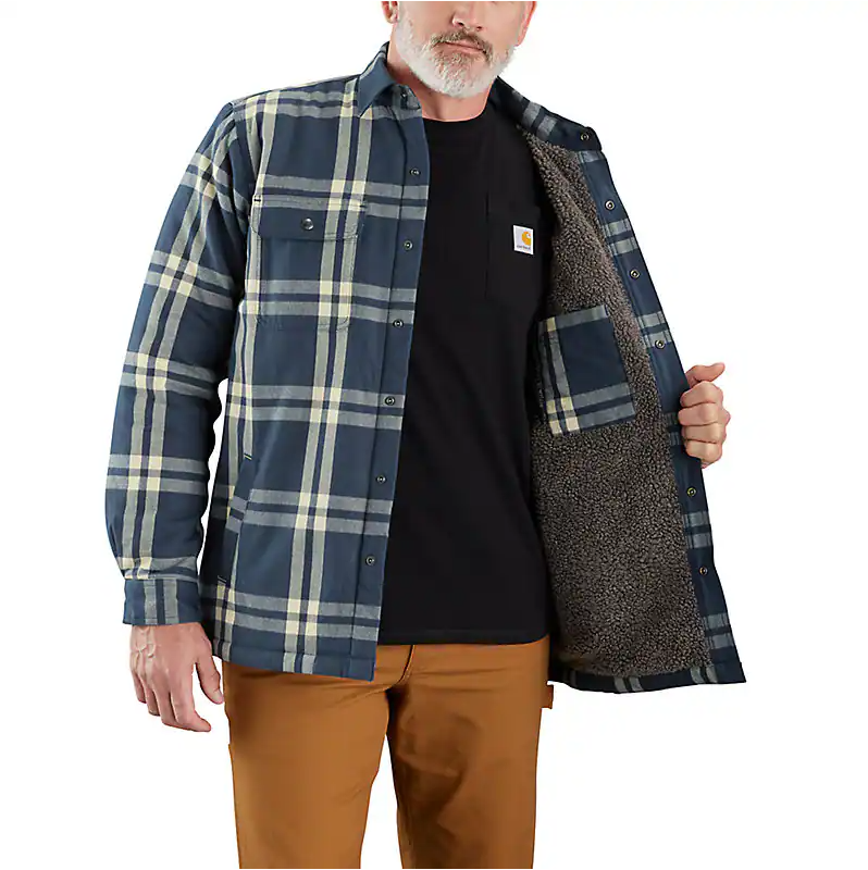 CARHARTT - RELAXED FIT FLANNEL SHERPA-LINED SHIRT JAC - 106354