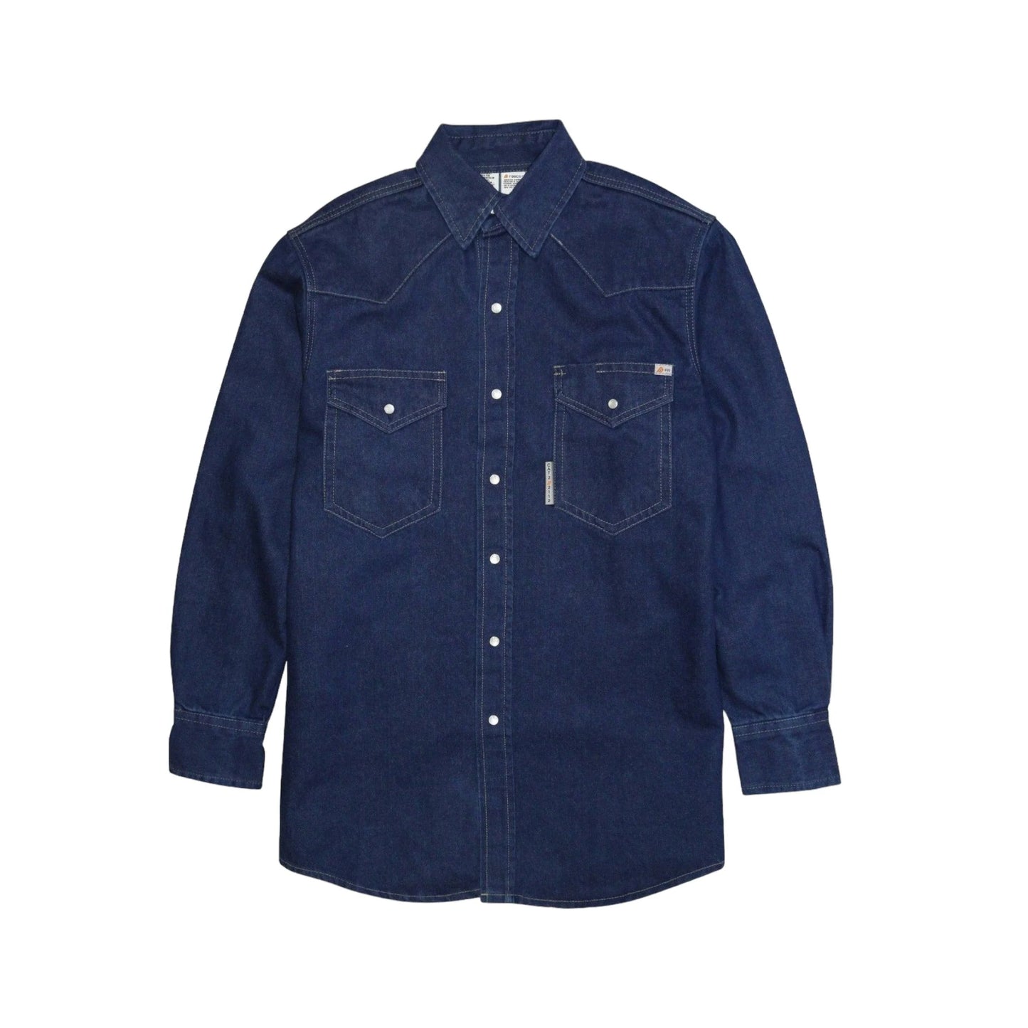 RASCO - FR BLUE DENIM HEAVYWEIGHT SHIRT WITH SNAPS FR1022DN