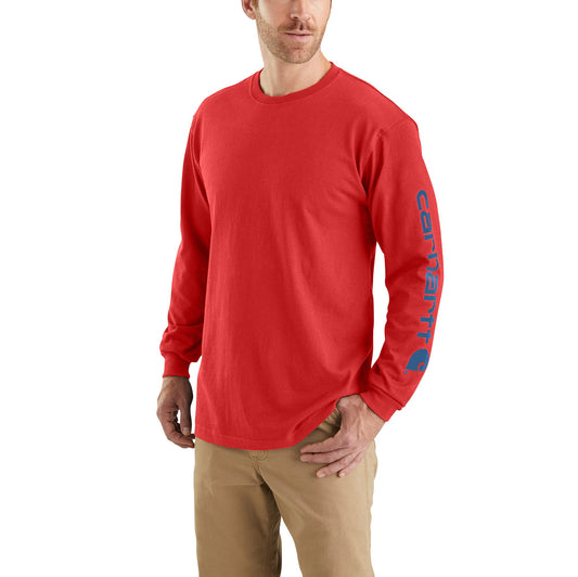 CARHARTT - LOOSE FIT HEAVYWEIGHT LONG-SLEEVE LOGO SLEEVE GRAPHIC T-SHIRT - K231-R68